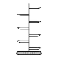 Everfit Ball Storage Rack Sports Equipment Organizer 7-Tier Holder for Garage Gym Black