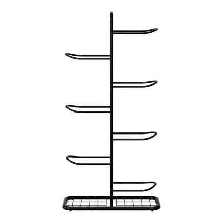 Everfit Ball Storage Rack Sports Equipment Organizer 7-Tier Holder for Garage Gym Black