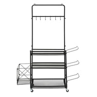 Everfit Yoga Mat Ball Storage Cart Multifunction Equipment Organizer Rack 145cm
