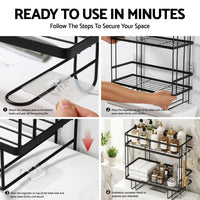 Artiss Over Toilet Storage Rack Bathroom Shelf Organizer 2 Tier