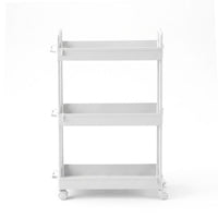 Artiss 3 Tier Slim Storage Trolley Narrow Utility Organiser Rack White