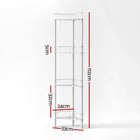 Artiss 4 Tier Floor Standing Corner Shower Caddy Bathroom Organizer White