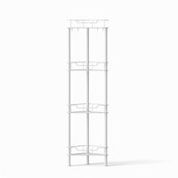 Artiss 4 Tier Floor Standing Corner Shower Caddy Bathroom Organizer White