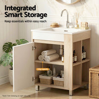Cefito Vanity Unit 835mm Basin Bathroom Cabinet Side Storage Free Standing Sink