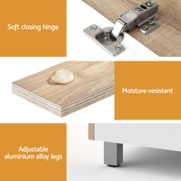 Cefito Vanity Unit 835mm Basin Bathroom Cabinet Side Storage Free Standing Sink