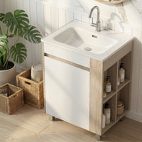 Cefito Vanity Unit 835mm Basin Bathroom Cabinet Side Storage Free Standing Sink