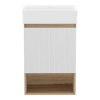 Cefito Vanity Unit 445mm Basin Bathroom Cabinet Storage Wall Hung Sink White