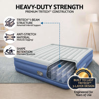 Bestway Air Mattress King Inflatable Bed 56cm Airbed Blue