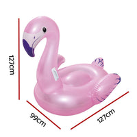 Kids Flamingo Rider Ride On Float Floating Seat Pool Lounger 1.27Mx1.27M