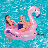 Kids Flamingo Rider Ride On Float Floating Seat Pool Lounger 1.27Mx1.27M