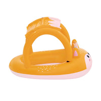 Kids Inflatable Fox Swim Float Floating Seat Canopy Pool Toys 94x66CM