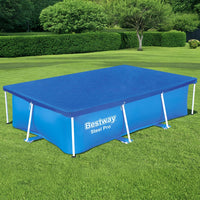 Bestway Pool Cover 264x174cm Rectangle Swimming Pool PE Shelter Fits 259x170cm Pools