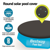 Pool Cover Fits 2.44m Above Ground Swimming Pool PVC Blanket