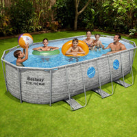 Bestway Swimming Pool 549x274x122cm Steel Frame Above Ground Pools Filter Pump Ladder 13430L