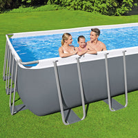 Swimming Pool 732x366x132cm Steel Frame Above Ground Pools Ladder 30045L