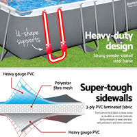 Swimming Pool 732x366x132cm Steel Frame Above Ground Pools Ladder 30045L