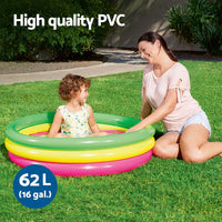 Kids Inflatable Pool Above Ground Round Splash Pool 102x102x25cm