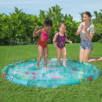 Kids Inflatable Pad Round Splash Pool Sprinkler Spray Toys Marine 165cm