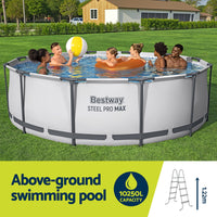 Bestway 366cm Swimming Pool Above Ground Pools Round Filter Pump Cover Ladder