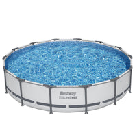 Bestway 427CM Swimming Pools Steel Above Ground Round Backyard Pool Set White