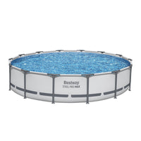 Bestway 427CM Swimming Pools Steel Above Ground Round Backyard Pool Set White
