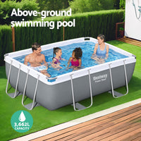 Swimming Pool 282x196x84cm Steel Frame Above Ground Pools Filter Pump 3662L