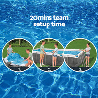 Swimming Pool 282x196x84cm Steel Frame Above Ground Pools Filter Pump 3662L