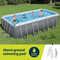 Bestway Swimming Pool Steel Frame Pool Set w/ Filter Pump Ladder Cover 488x244cm