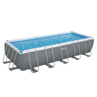 Swimming Pool 640x274x132cm Steel Frame Above Ground Pools Filter Pump Ladder 19281L