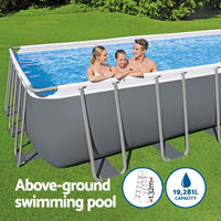 Swimming Pool 640x274x132cm Steel Frame Above Ground Pools Filter Pump Ladder 19281L