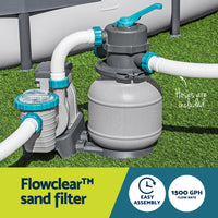 Bestway Pool Pump Sand Filter 1500GPH 5678L/H Pools Flowclear Filters