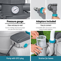 Bestway Pool Pump Sand Filter 1500GPH 5678L/H Pools Flowclear Filters