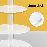 5-Star Chef Cake Stand 5 Tiers Acrylic Holder Display Round Clear Wedding Party