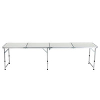 Weisshorn Folding Camping Table 240CM Portable Outdoor Picnic BBQ Aluminium Desk