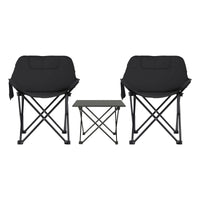 Weisshorn 3pc Camping Table Chair Set Outdoor Folding Aluminium Portable Picnic
