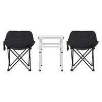 Weisshorn 3pc Camping Table Chair Set Outdoor Folding Aluminium Portable Picnic