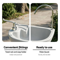 Weisshorn Camping Basin Portable Hand Wash Sink Stand 19L Capacity