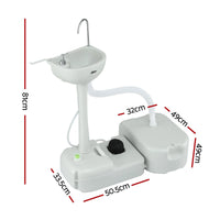 Weisshorn Camping Basin Portable Hand Wash Sink Stand 43L Capacity