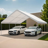 Carports 6x6m Carport Kits Steel Shelter Gazebo Canopy Garage Portable Garden Shed