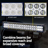 LED Driving Light 20 Inch Flood Spot Light Bar Driving Lamp Offroad Truck