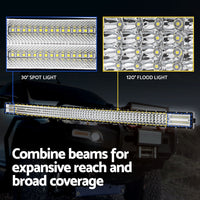 LED Driving Light 50 Inch Flood Spot Light Bar Driving Lamp Offroad Truck