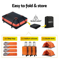 Giantz Rooftop Cargo Bag Waterproof Car Luggage Carrier 15 Cubic Ft Universal