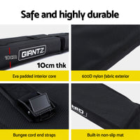 GIANTZ Kayak Roof Rack for Car, Universal Soft Roof Rack Pads for Surfboard SUP Canoe, Roof Bars for SUV Sedan without Side Rails, Portable Cross Bars with 4.5m Tie Down Straps & Ropes, 80kg Capacity