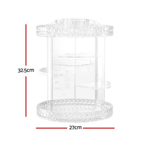 Embellir Makeup Case Acrylic Rotating Cosmetic Organizer Storage Display Holder