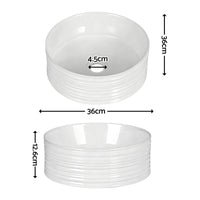 Cefito Bathroom Basin Vanity Sink Vessel Ceramic White Round Countertop 36cm