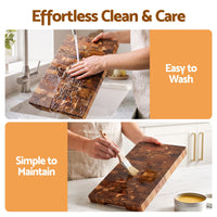 5-Star Chef Acacia Wooden Cutting Board End Grain Chopping Board