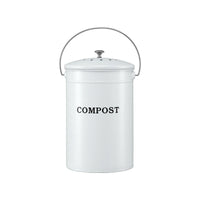 Gardeon Compost Bin Kitchen Compost Caddy Food Waste Bin Bench White