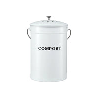 Gardeon Compost Bin Kitchen Compost Caddy Food Waste Bin Bench White