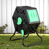 Gardeon Compost Bin 65L Composter Tumbler Rotating Outdoor With Sliding Door