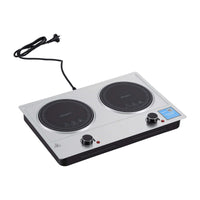 Devanti 2 Hobs Ceramic Cooktop Electric Hot Plate Infrared Knob Control 2400W